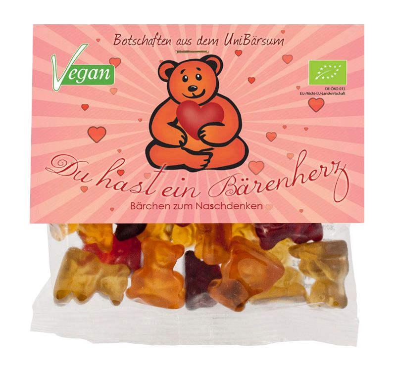 Unibärsum Bärchen "Bärenherz" - vegane Bio Gummibärchen