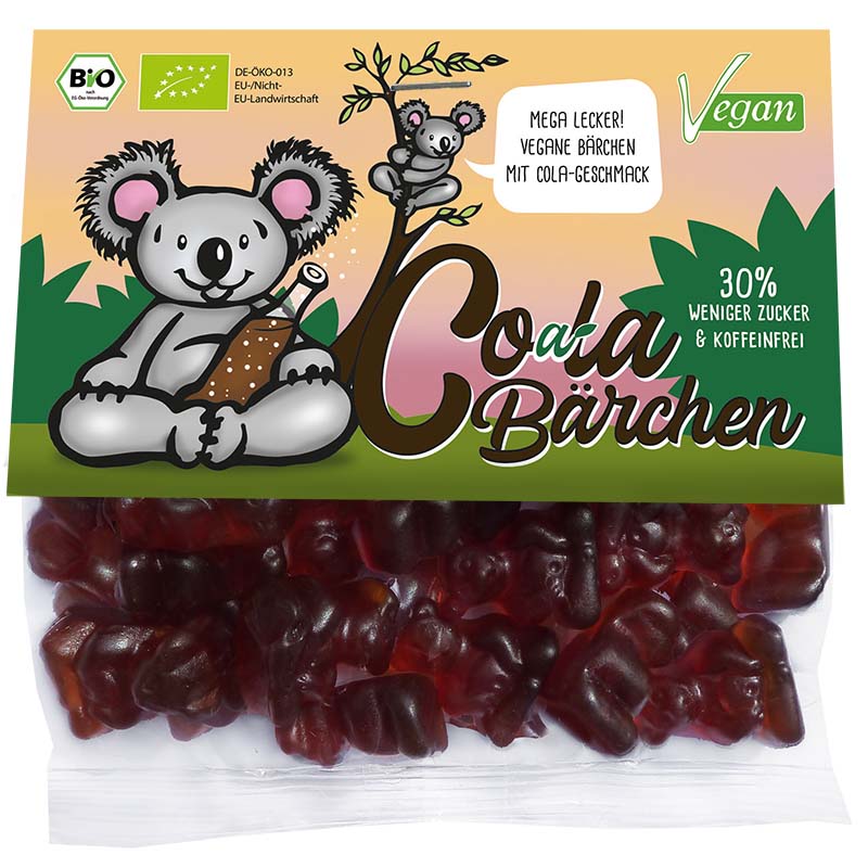 Coala-Bärchen - vegane Bio-Fruchtsaftbärchen mit Cola-Geschmack von mindsweets